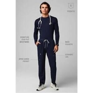 Fabletics scrubs intake pants men’s 2xl blue